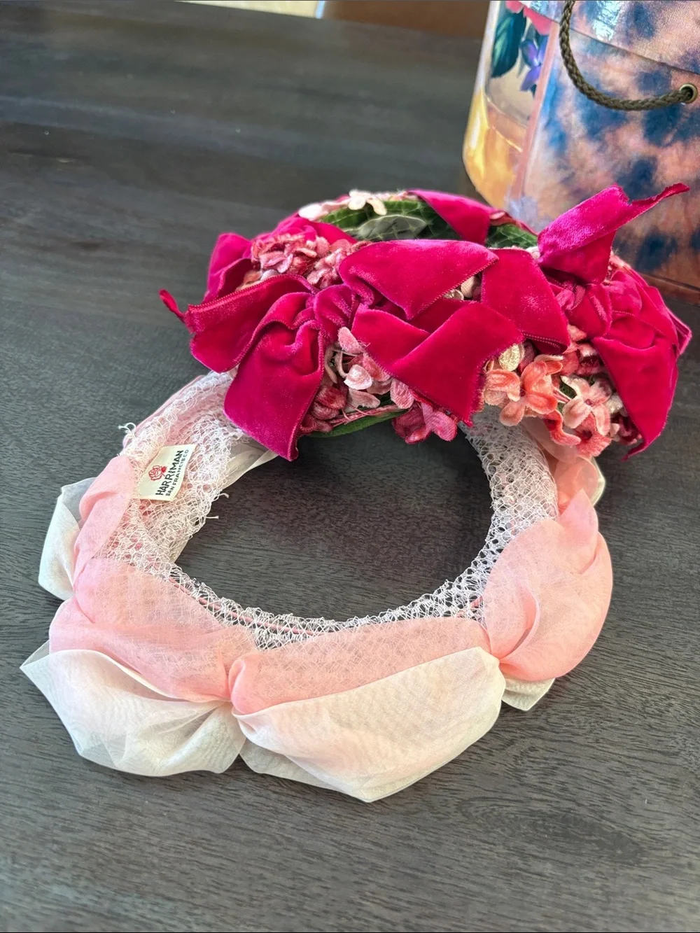 Bundle of Two Vintage Pink Calot Hats - Picture 2 of 15